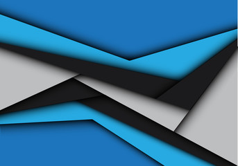 Abstract blue gray triangle overlap design modern futuristic creative background vector illustration.