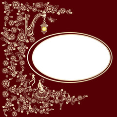 Vintage ornament frame