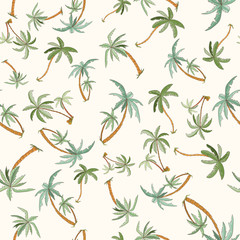 Seamless tropical palms pattern
