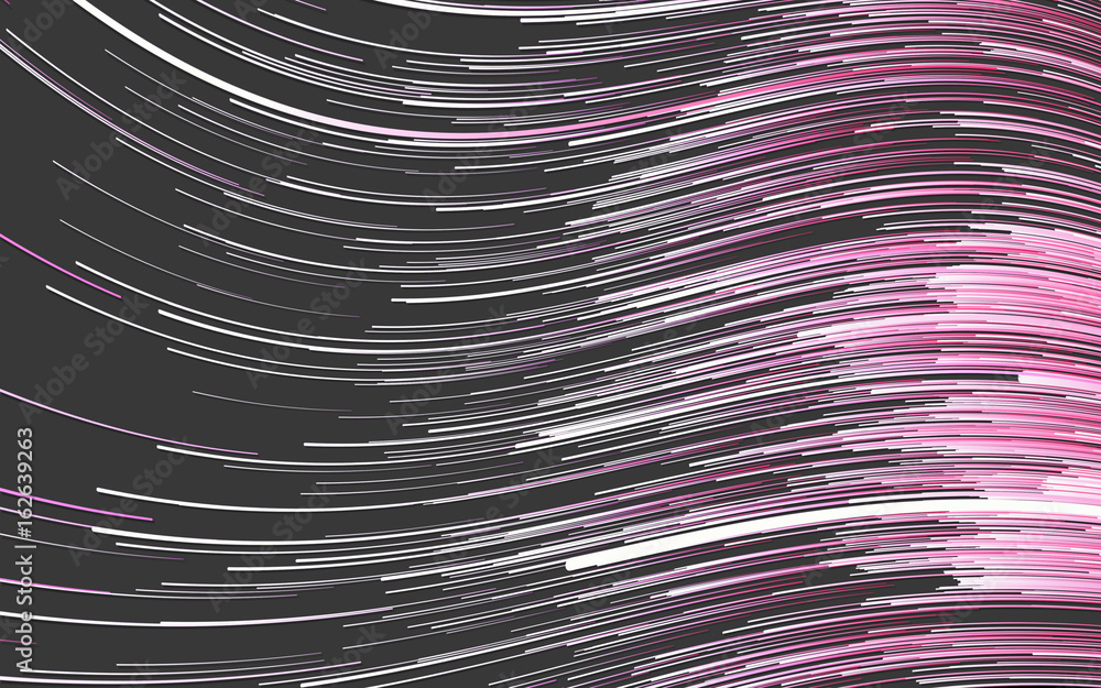 Poster Digital Wave band pink lines abstract background. 3d rendering