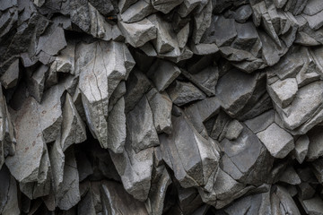 Close up of Basalt rock showing patterns for backgrounds