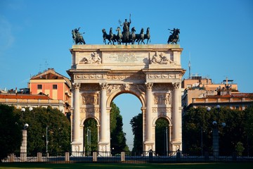 Obraz premium Łuk Pokoju w Mediolanie
