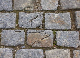 A street with cube during a night