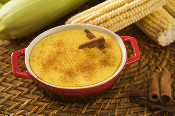 Typical Brazilian junina party sweets - canjica / curau