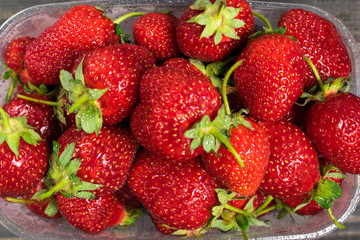 Strawberry. Wooden background. Summer fruit. Healthy food