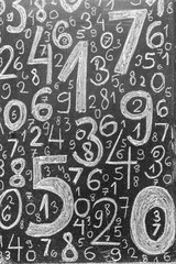 Background of numbers. from zero to nine. Background with numbers. Numbers texture.