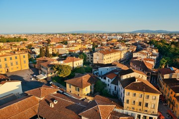 Fototapeta na wymiar Pisa Italy rooftop view
