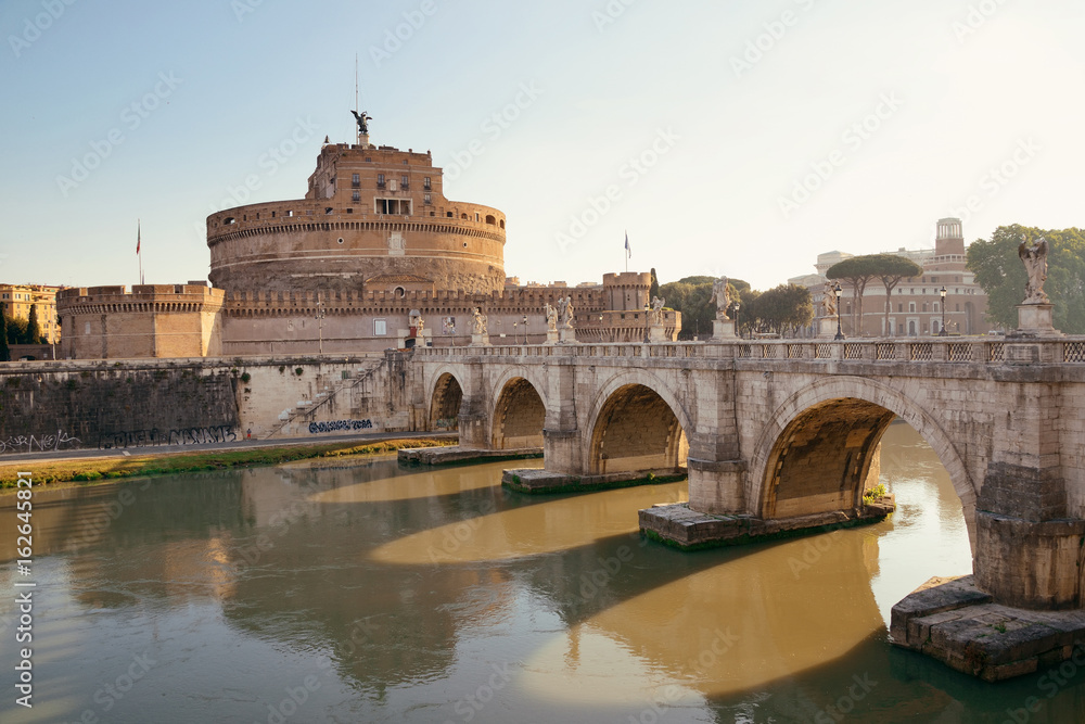 Sticker Castel Sant Angelo and River Tiber Rome