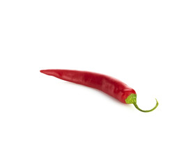 Red hot chili pepper isolated on a white background
