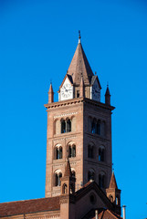Fototapeta na wymiar A church with the bell tower