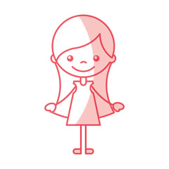 cute girl character icon vector illustration design
