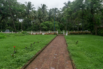Greenery landscape in old Goa at Monsoon season