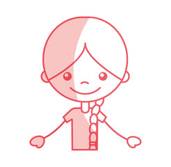 cute girl character icon vector illustration design