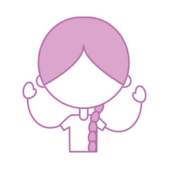 Obraz premium cute girl character icon vector illustration design