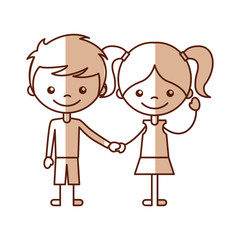 Obraz na płótnie Canvas cute kids characters icon vector illustration design