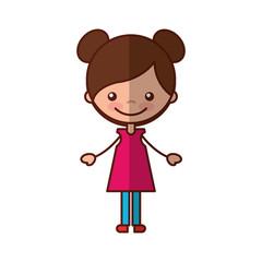 Fototapeta premium cute girl character icon vector illustration design