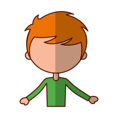 cute boy character icon vector illustration design