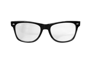 Black Eye Glasses Isolated on White