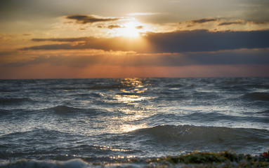 Beautiful sunset on the sea