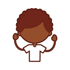 cute african boy character icon vector illustration design