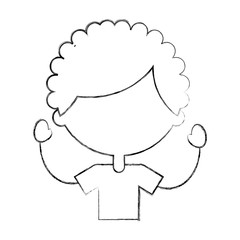 cute boy character icon vector illustration design