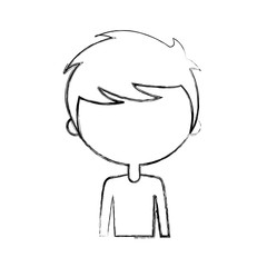 cute boy character icon vector illustration design