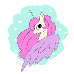 cute magical unicorn,sweet kids graphics for t-shirts