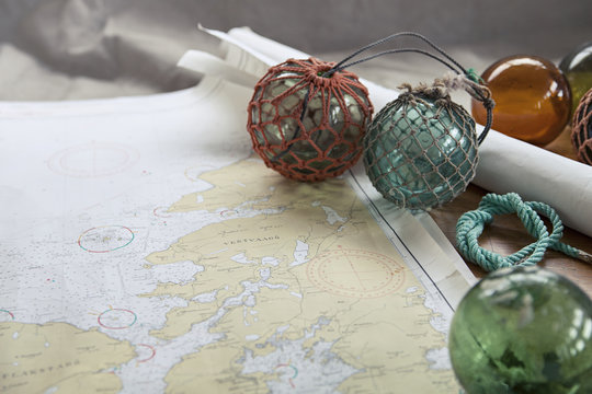 Sea Chart and floating balls