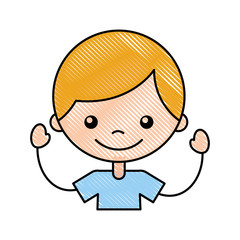 cute boy character icon vector illustration design