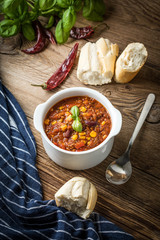 Mexican chili con carne.