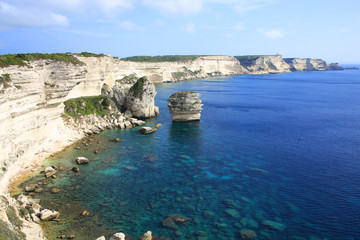 Beautiful coast near Bonifacio on Corsica Island, France