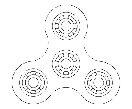 Drawing fidget spinner - 2D illustration vector modern