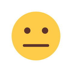 Yellow Cartoon Face Sad Upset Emoji People Emotion Icon Flat Vector Illustration