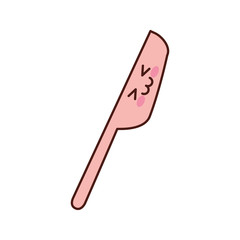 kitchen knife cutlery kawaii character vector illustration design