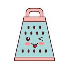 Kitchen grater kawaii character vector illustration design