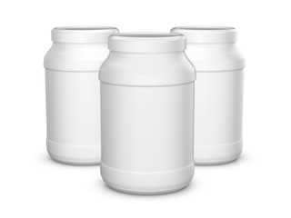 Whey protein containers