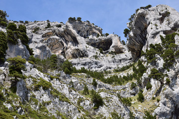 Falaises calcaires sous le Passage de l'Aup du Seuil