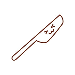kitchen knife cutlery kawaii character vector illustration design