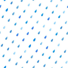 Watercolor rain. Seamless pattern vector.