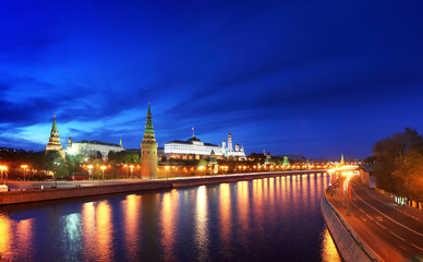 Fototapeta na wymiar Moscow Kremlin classic scenic view