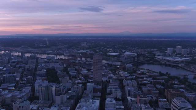 Aerial Oregon Portland June 2017 Night Dusk 4K Inspire 2 ProRes