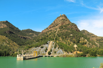 Obraz premium Hydroelectric power plant on the Guadalhorce river