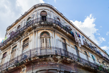 Dilipitated building in Old Havana, Cuba
