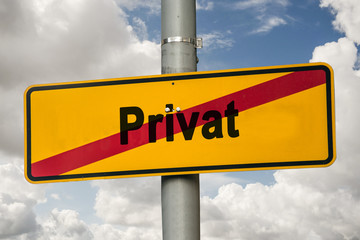 Obraz premium Schild 244 - Privat