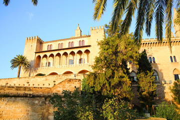 Fototapeta premium The historic King's Castle in Palma de Majorca, Majorca Island, Balearic Islands, Spain
