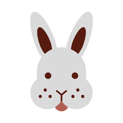 rabbit head isolated icon vector illustration design