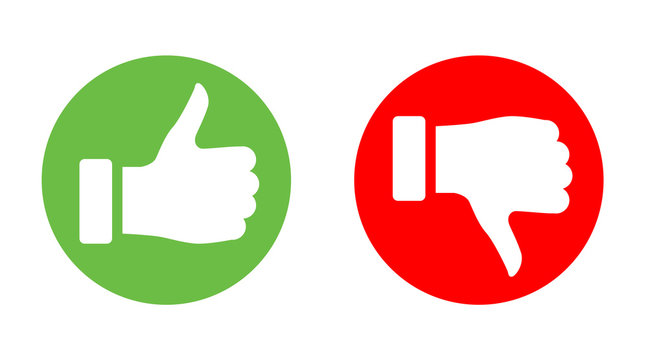 Thumbs up and thumbs down