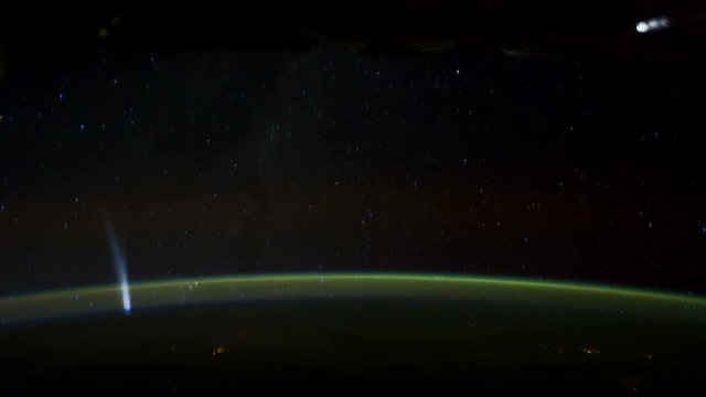 December 21, 2011 : International Space Station view of Lovejoy Comet. Created from Public Domain images, courtesy of NASA Johnson Space Center : http://eol.jsc.nasa.gov