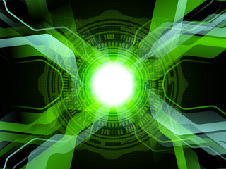 Green technology background. Abstract vector illustration