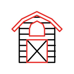 farm stable building icon vector illustration design